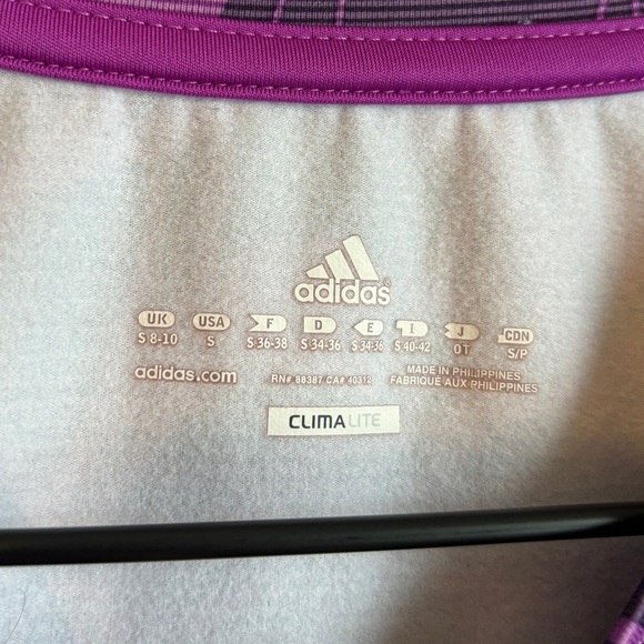 Adidas Women's TechFit Performance Long Sleeve Top Purple Splatter Size S - Picture 5 of 6